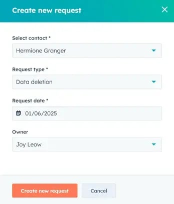 KB - create data request