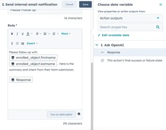 KB - use openai output